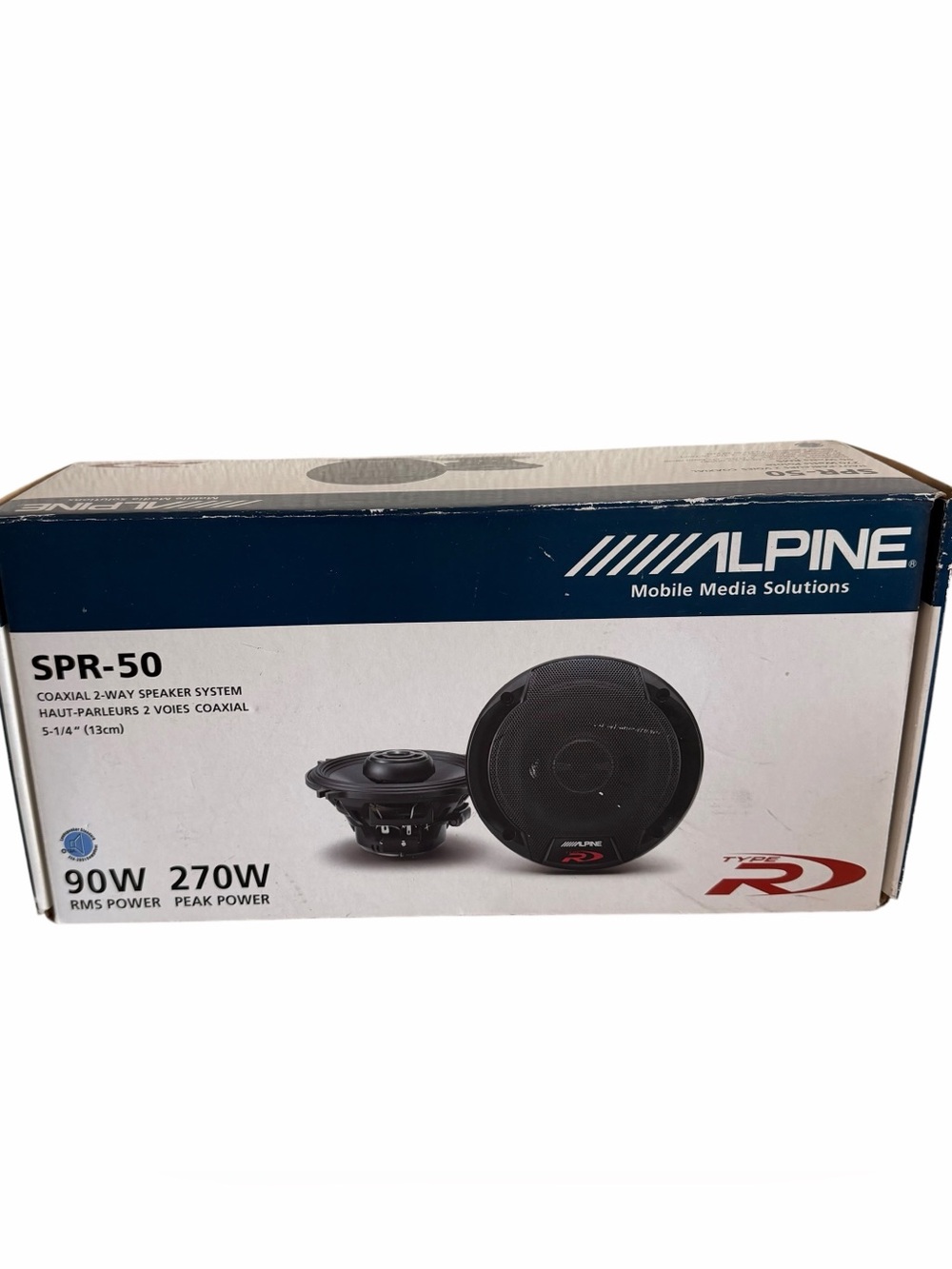Alpine SPR-50 Black and Blue Coaxial 2-Way Car Speakers